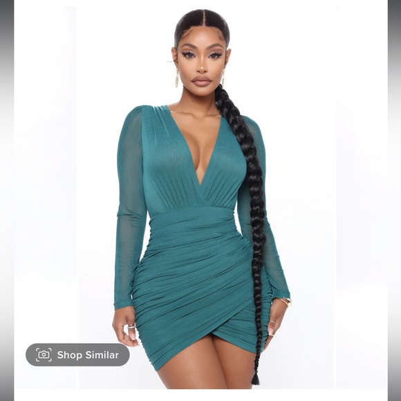 NWT- Fashion Nova Sheer Mini Dress - Picture 3 of 7